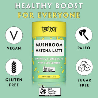 Teelixir Mushroom Matcha Latte with Lion's Mane (100g)