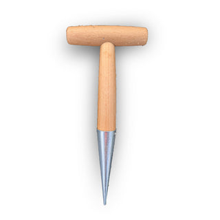 Wood & Steel Dibber – The Gardener's Best Friend for Precision Planting